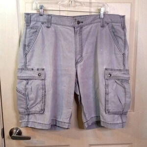 Carhartt Mens Ripstop Cargo Shorts Size 38W Grey Relaxed Fit